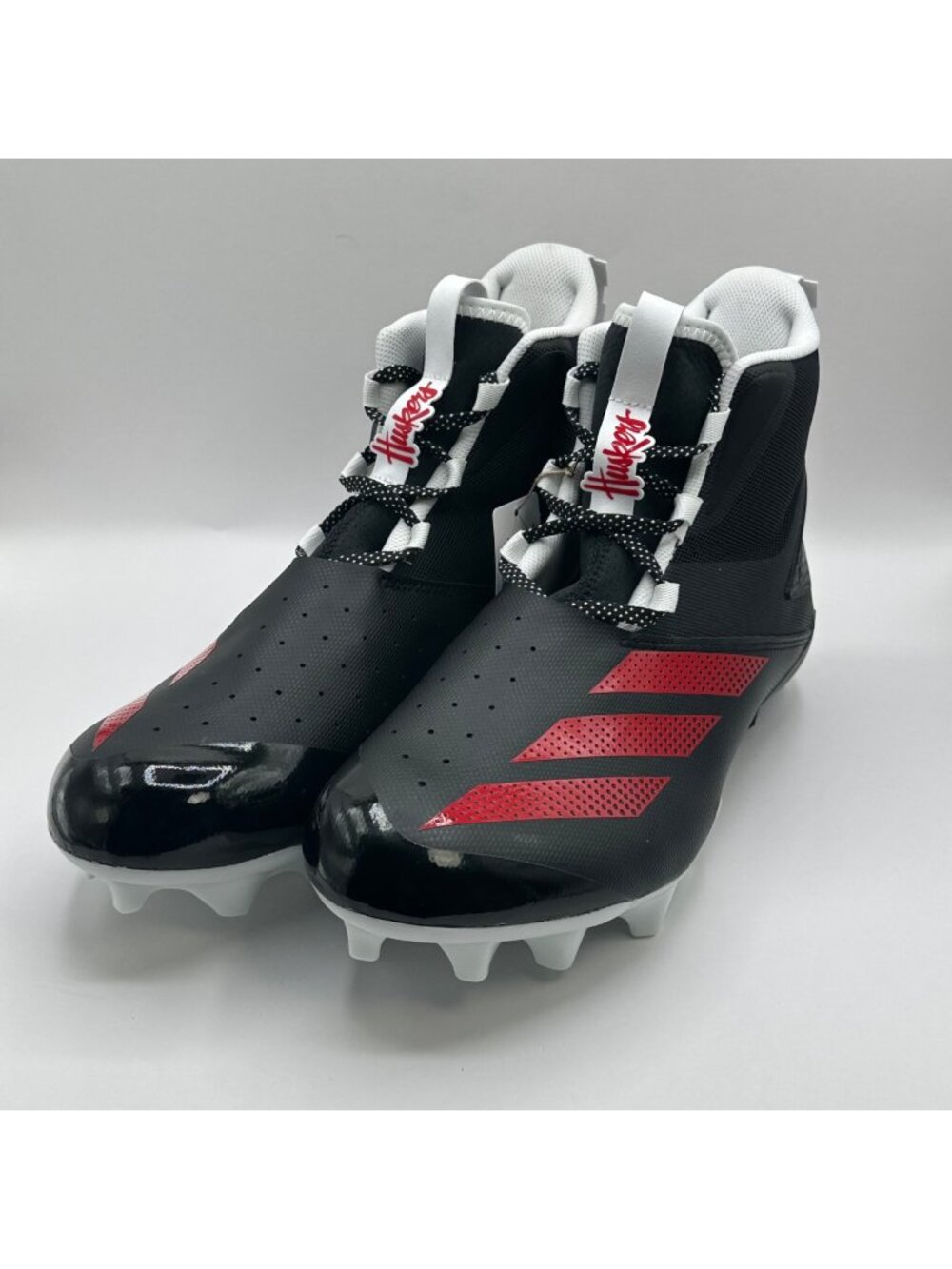 Men's Adidas Adizero Chaos Nebraska Huskers SM  Sz 12 Football Cleats JQ1745 NEW